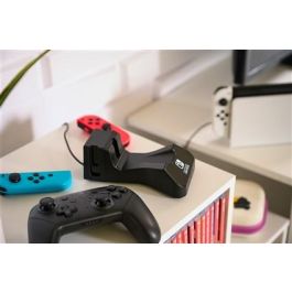 Power A 1525991-01 HUB de Carga para Nintendo Switch y Mandos Pro, Compatible con Joy-Cons y Mandos Inalámbricos PowerA