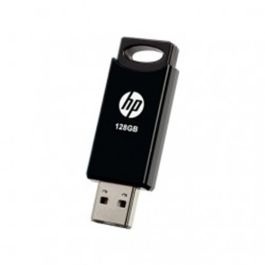 HP v212w Unidad Flash USB 2.0 de 128 GB, Tipo A, Color Negro, Diseño Deslizable con Llavero, Lectura 14 MB/s, Escritura 4 MB/s