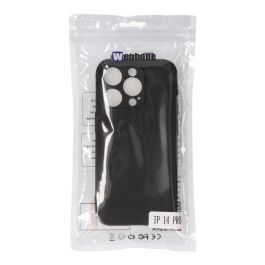 Carcasa negra de plástico soft touch para iphone 14 pro