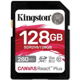Kingston Canvas React Plus 128GB SDXC UHS-II V90 Tarjeta de Memoria Precio: 66.50000038. SKU: B1AK7HG445