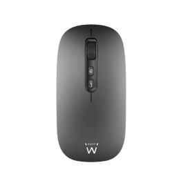 Ewent Ratón Inalámbrico Recargable EW3207, Conectividad Multi-Dispositivo, Asistente IA, USB-C, Clics Silenciosos, DPI Ajustable, Gris