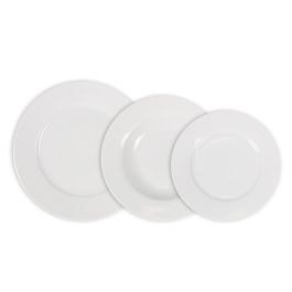 La Mediterranea Vajilla Redonda Aneto 18 piezas Blanca (2 Unidades)