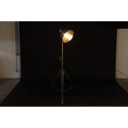 DKD Home Decor Lámpara de Pie Vintage Plateada, Foco de Metal E27 60W, 61 x 182 x 74 cm