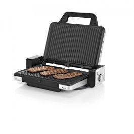 WMF 0415110011 Kontaktgrill Lono 2en1 Plancha para Parrilla Eléctrica, Negro y Acero Inoxidable, 2100W