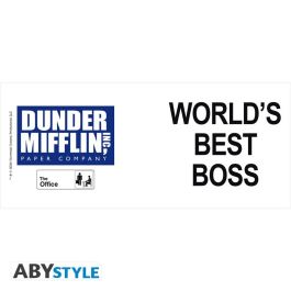 Abystyle Taza The Office "World's Best Boss" Cerámica 320 ml Pack x2, Apta Lavavajillas y Microondas