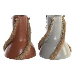 DKD Home Decor Jarrón Balinés Gris Terracota 26x30x26 cm (Alto 30 cm) de Bambú y Fibra - Set 2 Unidades Surtido Aleatorio Precio: 98.68999943. SKU: S3039966