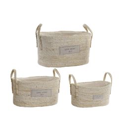 DKD Home Decor Cesta Boho Marron Claro Set de 3 Piezas Fibra y Algodón 23 x 20 x 34 cm Precio: 39.49999988. SKU: B1DXSZJHTL