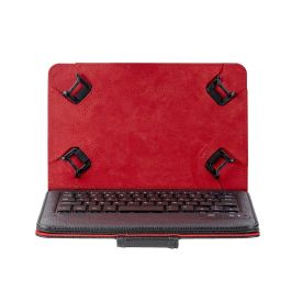 Phoenix Technologies Funda Universal con Teclado Bluetooth para Tablet 7-8", Negro - Piel Sintética, Soporte Ajustable