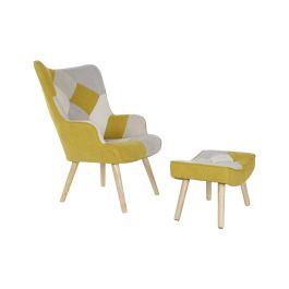 Sillón DKD Home Decor Amarillo Beige Gris claro 70 x 73 x 100 cm Precio: 263.49999995. SKU: B1GFQ4NPAF