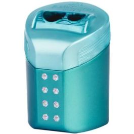 Faber-Castell Sacapuntas Doble Roll-On Sparkle - Sostenible, Recargable, para Lápices Estándar y Jumbo, Cuchillas Alemanas