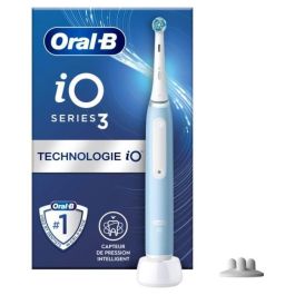 Oral-B iO3s Cepillo de dientes eléctrico - Azul - Conexión Bluetooth, 2 cabezales, 1 estuche de viaje