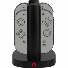Konix Estación de Carga para 2 Mandos Joy-Con, Indicador LED, Conexión USB-A, Negro - 3328170304764