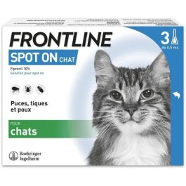 Pipetas antiparasitarias para gatos FRONTLINE 3 SPOT ON: pulgas, garrapatas y piojos Precio: 34.89000031. SKU: B1HL2YLV62