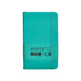 Antartik Cuaderno A6 Tapa Dura Hojas Cuadriculadas Turquesa 100 Hojas 80gr Fsc