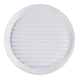 Rejilla ventilación redonda empotrable con mosquitera ø150mm abs blanca