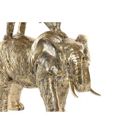 DKD Home Decor Figura Colonial de Resina Dorada 12 x 35 x 31 cm (2 Unidades)