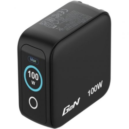 Verbatim Cargador Pared Universal GaN Mini 100W con Pantalla, 2x USB-C, 1x USB-A, PPS, QC 3.0, Viaje, 30239