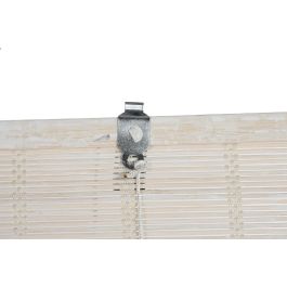 DKD Home Decor Estor Enrollable Oriental Blanco de Bambú de 120 cm de Ancho x 230 cm de Alto para Puertas