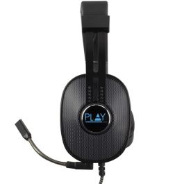 Ewent PL3321 Auriculares Gaming con Micrófono e Iluminación LED RGB, Compatibles con Xbox One y PlayStation 4, Cable de Nailon