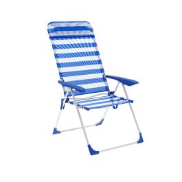 Silla Plegable Marbueno Azul Blanco 69 x 110 x 58 cm Precio: 63.99000058. SKU: B14JZF4HNR