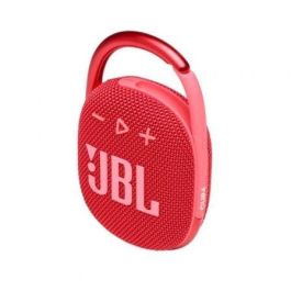 JBL JBLCLIP4RED Altavoz Bluetooth Portátil Clip 4 con Mosquetón, Resistente al Agua y Polvo, 10h Batería, 5W, Rojo