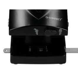 Q-connect Taladrador KF01237 Negro, Capacidad 65 Hojas, Apertura 6,5 mm