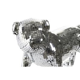 DKD Home Decor Figura Bulldog Plateado Resina 21.5 x 25 x 45.5 cm