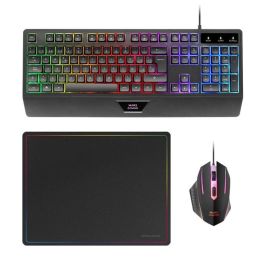 Mars Gaming Pack Gaming MCP124 Teclado H-MECH + Ratón Óptico RGB + Alfombrilla Nanotextil Negro Precio: 22.88999955. SKU: B13EM4GH75