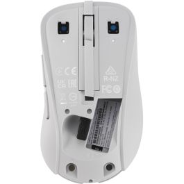 ASUS MD102 Ratón Inalámbrico Óptico, RF Wireless + Bluetooth, 1600 DPI, Silencioso, Derecho, Blanco