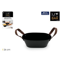 Inde Cubo Metal Rectangular con Asa de Piel Black 26 cm My Bar (12 Unidades) Precio: 22.49999961. SKU: B1HQNTPJ84