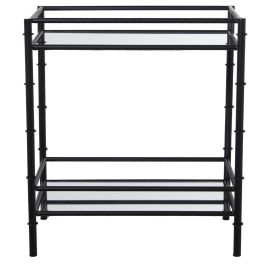 Mesa auxiliar Alexandra House Living Negro 54 x 60 x 34 cm