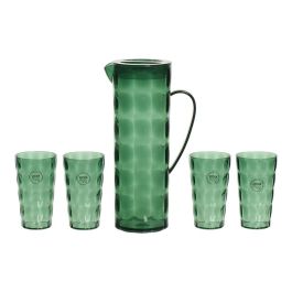 Set de botella y 4 vasos 100% plástico reciclado 827051