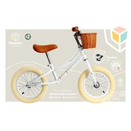 DEQUBE Bicicleta de Equilibrio Sin Pedales Ultraligera 3kg Ruedas Antipinchazos Ajustable Niños +2 Años Clásica Vintage con Cesta DEQUBE Bicicleta de Equilibrio Sin Pedales Ultraligera 3kg Ruedas Antipinchazos Ajustable Niños +2 Años Clásica Vintage con Cesta