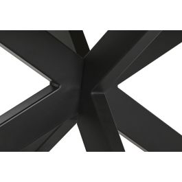 DKD Home Decor Mesa Centro Loft Madera Mango y Metal Natural Negro 130 x 70 x 45 cm Desmontable