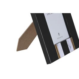 DKD Home Decor Marco de Fotos 10x15 Moderno Bicolor Dorado MDF Metal 20.8x15.8 cm