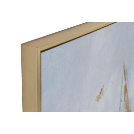 DKD Home Decor Cuadro Mediterraneo Turquesa Dorado Lienzo 4.5 x 123 x 83 cm (2 Unidades)