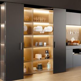 Terno Bisagra Apertura Suave Spin para Puertas Muebles Largo 450-600mm Espesor Mueble 18-25mm Puerta 18-22mm