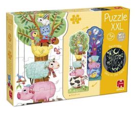 Goula Puzzle XXL Reversible Brilla en la Oscuridad 27 Piezas Gigantes Cartón Edad Recomendada 3 Años