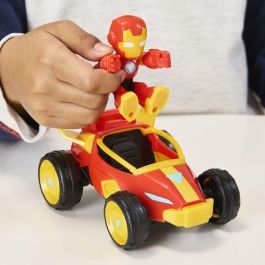 Hasbro HASG14715P0 Figura Iron Man y Vehículo Bolide, Marvel Iron Man y sus Increíbles Amigos, 3 Años+