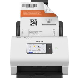 Brother ADS4900 W Escáner de Sobremesa Doble Cara, WiFi, 120 ppm, Pantalla Táctil, USB 3.0, LAN, NFC