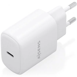 Aisens Cargador de Pared GaN A110-0975, 1xUSB-C PD3.0, 30W, Blanco