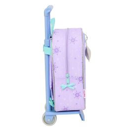 Mochila Escolar con Ruedas Frozen Spirit Lila 22 x 27 x 10 cm
