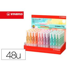 Rotulador Stabilo Fluorescente Fino Swing Cool Pastel Expositor De 48 Unidades Colores Surtidos