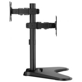 Aisens DT32TR-409 Soporte de Mesa para 2 Monitores Giratorio Inclinable 17-32" hasta 8kg Negro para POS y pantallas táctiles