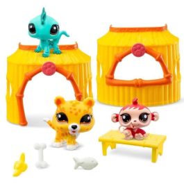 Bandai Bf00515 Littlest Pet Shop Tiki Jungle Set: Aventura en la Selva con 2 Figuras de Mascotas Únicas y 6 Accesorios
