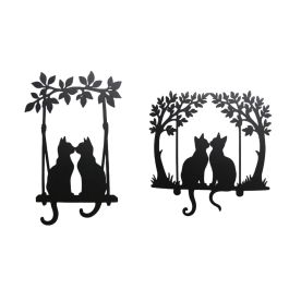 DKD Home Decor Decoración Pared Gatos Shabby Chic Metal Negro 70x43 cm - Set de 2 Unidades (Surtido Aleatorio) Precio: 47.49999958. SKU: B1743FCXL3