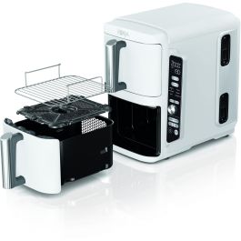 Ninja SL400EUWH Freidora de Aire Doble Stack XL 9.5L Blanco para 8 Personas con 6 Programas y Funciones Múltiples