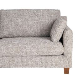 Sofá 3 Plazas Gris Oscuro Tejido-Madera 221 X 90 X 87 cm