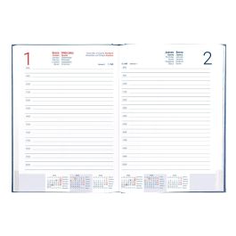 Agenda Encuadernada Liderpapel Creta 170x240 mm 2025 Dia Pagina Color Azul Papel 70 gr