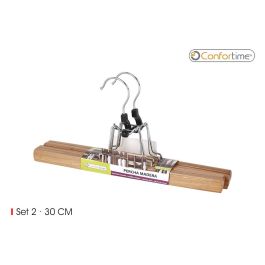 Set de 2 perchas para pantalón de madera 30 cm - Confortime (24 Cajas) Precio: 51.49999943. SKU: B19SNSL64J